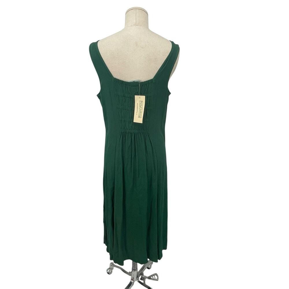 NWT Holy Clothing Dress Embroidered Green Renaissance Sleeveless Size Medium - Picture 10 of 16